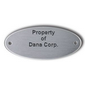 Etched Stainless Steel Commercial Name Plates - Up to 3 Square Inches